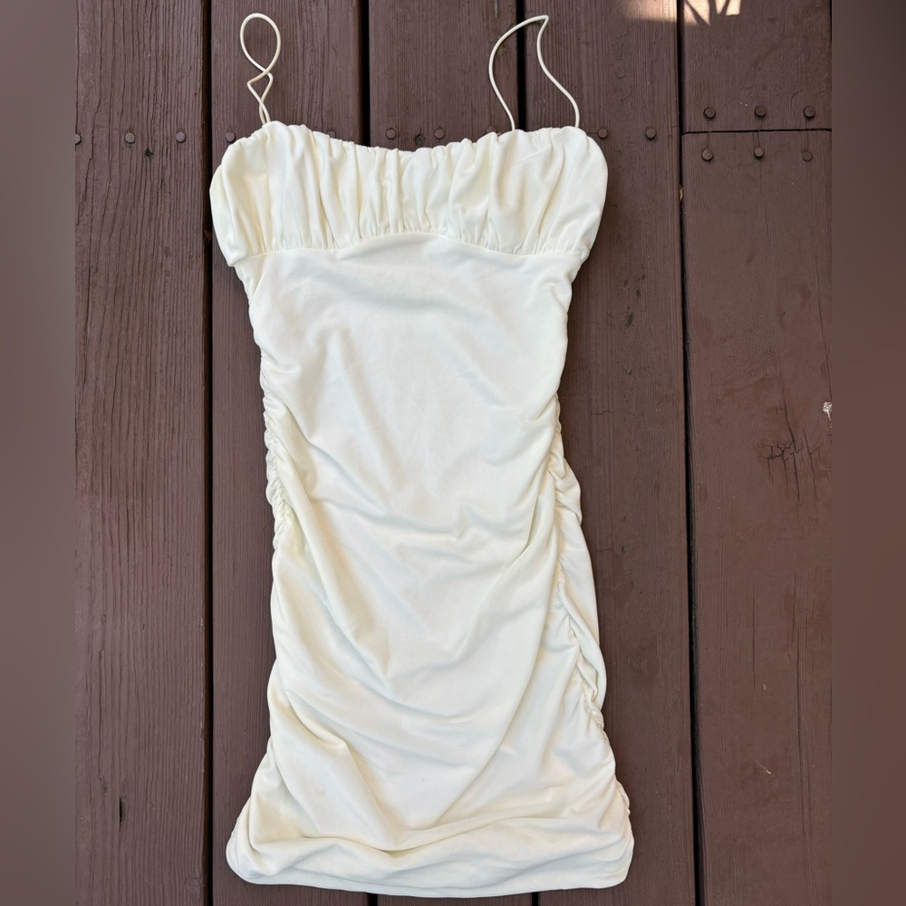 Princess Polly Penney Ruched Mini Dress White